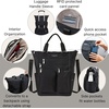 image:imageBaggallini All Set 3 in 1 Tote Backpack  15x105 Lightweight Travel Bag wRFID Phone WristletBlack