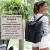 image:imageBaggallini All Set 3 in 1 Tote Backpack  15x105 Lightweight Travel Bag wRFID Phone WristletBlack