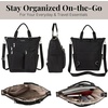 image:imageBaggallini All Set 3 in 1 Tote Backpack  15x105 Lightweight Travel Bag wRFID Phone WristletBlack