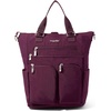 image:imageBaggallini All Set 3 in 1 Tote Backpack  15x105 Lightweight Travel Bag wRFID Phone WristletMulberry