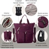 image:imageBaggallini All Set 3 in 1 Tote Backpack  15x105 Lightweight Travel Bag wRFID Phone WristletMulberry
