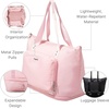 image:imageBaggallini Carryall Expandable Lightweight Travel Tote 22 Packable Folding Compact Nylon Washable Weekender wLuggage SleeveBagg Pink