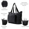 image:imageBaggallini Carryall Expandable Lightweight Travel Tote 22 Packable Folding Compact Nylon Washable Weekender wLuggage SleeveBlack