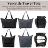 image:imageBaggallini Carryall Expandable Lightweight Travel Tote 22 Packable Folding Compact Nylon Washable Weekender wLuggage SleeveBlack