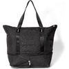 image:imageBaggallini Carryall Expandable Lightweight Travel Tote 22 Packable Folding Compact Nylon Washable Weekender wLuggage SleeveBlack Cheetah Emboss