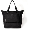 image:imageBaggallini Carryall Expandable Lightweight Travel Tote 22 Packable Folding Compact Nylon Washable Weekender wLuggage SleeveBlack Cheetah Emboss