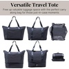 image:imageBaggallini Carryall Expandable Lightweight Travel Tote 22 Packable Folding Compact Nylon Washable Weekender wLuggage SleeveFrench Navy
