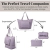 image:imageBaggallini Carryall Expandable Lightweight Travel Tote 22 Packable Folding Compact Nylon Washable Weekender wLuggage SleeveLilac