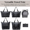 image:imageBaggallini Carryall Expandable Lightweight Travel Tote 22 Packable Folding Compact Nylon Washable Weekender wLuggage SleeveMidnight Blossom