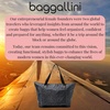 image:imageBaggallini Carryall Expandable Lightweight Travel Tote 22 Packable Folding Compact Nylon Washable Weekender wLuggage SleeveMidnight Blossom
