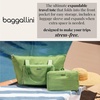 image:imageBaggallini Carryall Expandable Lightweight Travel Tote 22 Packable Folding Compact Nylon Washable Weekender wLuggage SleeveMidnight Blossom