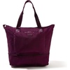 image:imageBaggallini Carryall Expandable Lightweight Travel Tote 22 Packable Folding Compact Nylon Washable Weekender wLuggage SleeveMulberry