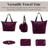 image:imageBaggallini Carryall Expandable Lightweight Travel Tote 22 Packable Folding Compact Nylon Washable Weekender wLuggage SleeveMulberry