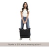 image:imageBaggallini Carryall Expandable Lightweight Travel Tote 22 Packable Folding Compact Nylon Washable Weekender wLuggage SleeveMulberry
