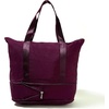 image:imageBaggallini Carryall Expandable Lightweight Travel Tote 22 Packable Folding Compact Nylon Washable Weekender wLuggage SleeveMulberry
