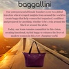 image:imageBaggallini Carryall Expandable Lightweight Travel Tote 22 Packable Folding Compact Nylon Washable Weekender wLuggage SleeveMulberry