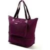 image:imageBaggallini Carryall Expandable Lightweight Travel Tote 22 Packable Folding Compact Nylon Washable Weekender wLuggage SleeveMulberry