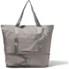 image:imageBaggallini Carryall Expandable Lightweight Travel Tote 22 Packable Folding Compact Nylon Washable Weekender wLuggage SleeveSterling Shimmer