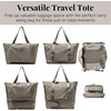 image:imageBaggallini Carryall Expandable Lightweight Travel Tote 22 Packable Folding Compact Nylon Washable Weekender wLuggage SleeveSterling Shimmer