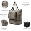 image:imageBaggallini Carryall Expandable Lightweight Travel Tote 22 Packable Folding Compact Nylon Washable Weekender wLuggage SleeveSterling Shimmer