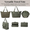 image:imageBaggallini Carryall Expandable Lightweight Travel Tote 22 Packable Folding Compact Nylon Washable Weekender wLuggage SleeveThyme
