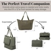 image:imageBaggallini Carryall Expandable Lightweight Travel Tote 22 Packable Folding Compact Nylon Washable Weekender wLuggage SleeveThyme
