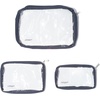 image:imageBaggallini Clear Travel PouchesFrench Navy