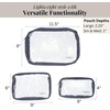 image:imageBaggallini Clear Travel PouchesFrench Navy