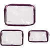 image:imageBaggallini Clear Travel PouchesMulberry Color Block