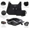image:imageBaggallini Crossbody Travel Bag 11x85 Lightweight Waterresistant Nylon HandbagBlack Cheetah Emboss