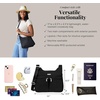 image:imageBaggallini Crossbody Travel Bag 11x85 Lightweight Waterresistant Nylon HandbagBlack Cheetah Emboss