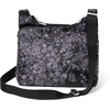 image:imageBaggallini Crossbody Travel Bag 11x85 Lightweight Waterresistant Nylon HandbagBlack Hydrangea