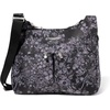 image:imageBaggallini Crossbody Travel Bag 11x85 Lightweight Waterresistant Nylon HandbagBlack Hydrangea