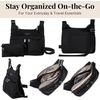 image:imageBaggallini Crossbody Travel Bag 11x85 Lightweight Waterresistant Nylon HandbagBlack With Sand Lining