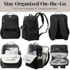image:imageBaggallini Everyday Laptop Backpack  11x155 Lightweight WaterRepellent Nylon Travel Bag wPadded Laptop Sleeve amp RFIDBlack