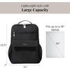 image:imageBaggallini Everyday Laptop Backpack  11x155 Lightweight WaterRepellent Nylon Travel Bag wPadded Laptop Sleeve amp RFIDBlack