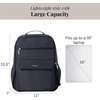 image:imageBaggallini Everyday Laptop Backpack  11x155 Lightweight WaterRepellent Nylon Travel Bag wPadded Laptop Sleeve amp RFIDFrench Navy