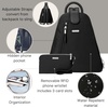 image:imageBaggallini Metro Backpack with RFID Phone Wristlet  9x11 Convertible Sling Bag for Women with Adjustable Shoulder StrapsBlack