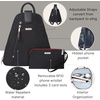 image:imageBaggallini Metro Backpack with RFID Phone Wristlet  9x11 Convertible Sling Bag for Women with Adjustable Shoulder StrapsBlack Cheetah