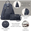 image:imageBaggallini Metro Backpack with RFID Phone Wristlet  9x11 Convertible Sling Bag for Women with Adjustable Shoulder StrapsFrench Navy