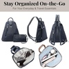 image:imageBaggallini Metro Backpack with RFID Phone Wristlet  9x11 Convertible Sling Bag for Women with Adjustable Shoulder StrapsFrench Navy