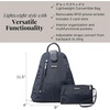 image:imageBaggallini Metro Backpack with RFID Phone Wristlet  9x11 Convertible Sling Bag for Women with Adjustable Shoulder StrapsFrench Navy