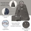image:imageBaggallini Metro Backpack with RFID Phone Wristlet  9x11 Convertible Sling Bag for Women with Adjustable Shoulder StrapsGray