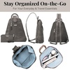 image:imageBaggallini Metro Backpack with RFID Phone Wristlet  9x11 Convertible Sling Bag for Women with Adjustable Shoulder StrapsGray