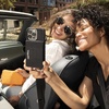 image:imageBaggallini On The Go iPhone Card Case Crossbody  Lightweight iPhone CaseBlush Shimmer