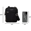 image:imageBaggallini Securtex Antitheft Mini Everything Crossbody Bag 63x825 Rfid Locking Zippers amp Cutresistant StrapBlack