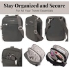 image:imageBaggallini Securtex Antitheft Mini Everything Crossbody Bag 63x825 Rfid Locking Zippers amp Cutresistant StrapCharcoal