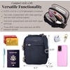 image:imageBaggallini Securtex Antitheft Mini Everything Crossbody Bag 63x825 Rfid Locking Zippers amp Cutresistant StrapFrench Navy