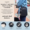 image:imageBaggallini Securtex Antitheft Mini Everything Crossbody Bag 63x825 Rfid Locking Zippers amp Cutresistant StrapFrench Navy