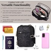 image:imageBaggallini Securtex Antitheft Mini Everything Crossbody Bag 63x825 Rfid Locking Zippers amp Cutresistant StrapMidnight Blossom Print
